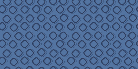 Fototapeta na wymiar Blue diamond rings. Vector simple rhombs pattern. 