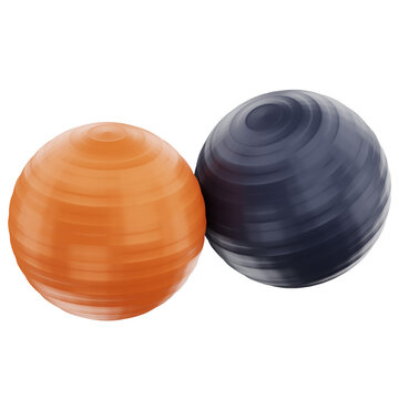 Pillates Ball 3D sport gym fitness equipment icon illustration