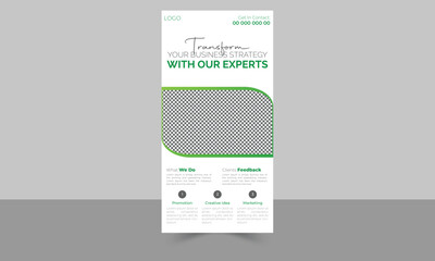 Creative Modern Simple Rollup Banner Design Template with Different color variations