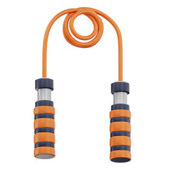Naklejka premium skipping rope exercise 3d sport gym fitness equipment icon illustration