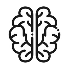 Brain idea symbol icon vector image. Illustration of the creative intelligence think design image