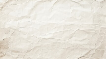 White Tone Recycled Kraft Paper Crumpled Vintage Texture
