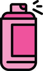 Spray bottle mist icon. Outline Spray bottle mist vector icon for web design isolated on white background color flat