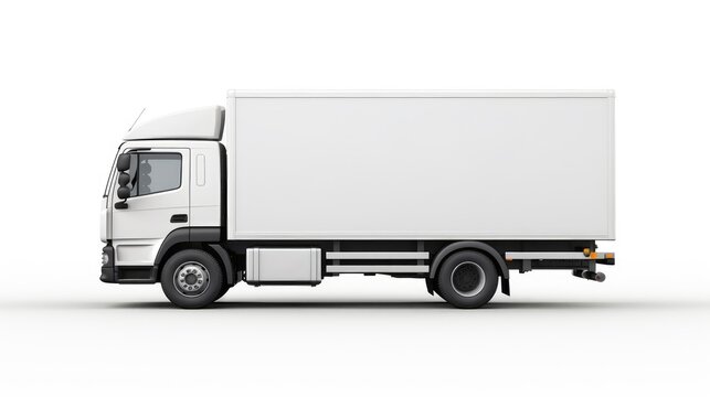 Truck in white background, AI generated Image