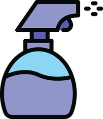 Spray bottle housework icon. Outline Spray bottle housework vector icon for web design isolated on white background color flat