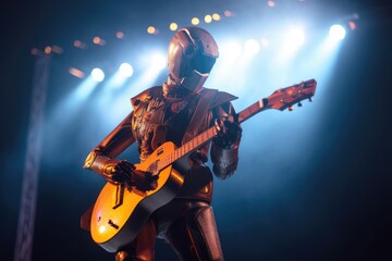 Obraz na płótnie Canvas Robot Playing Guitar