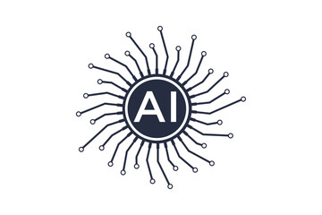 AI illustration sign Technology symbol