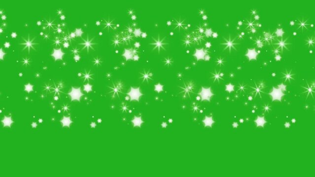 White Confetti Party Popper Explosions on green screen background