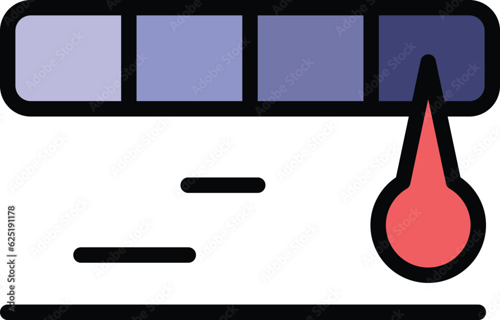 Wall mural Scale meter icon outline vector. Level satisfaction. Credit high score color flat