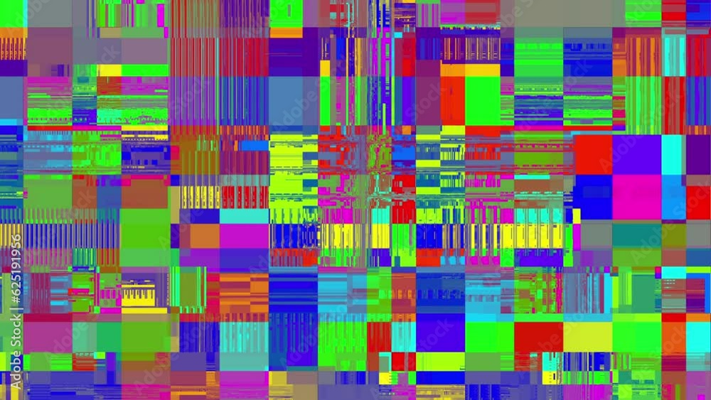Aufkleber looping 4k video interference footage. imitation of a datamoshing video.