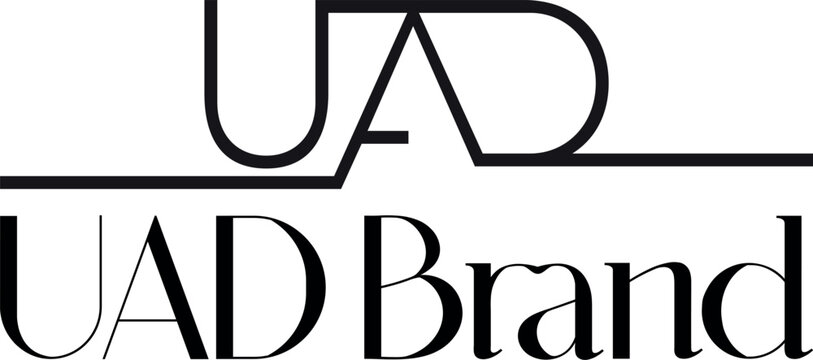 hand drawn font vector, UAD Logo Design
