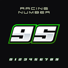 Racing Number Vector Design Template 95