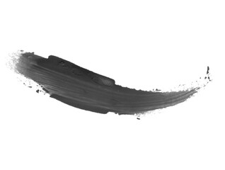 Black brush stroke finger isolated on transparent background. Royalty high-quality free stock PNG...