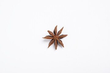 one star anise bunga lawang Illicium verum kembang lawang pekak on white background