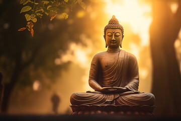 bronze statue Siddhartha Gautama. generative ai