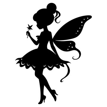 recommend clip art: Cute fairy silhouette
                    