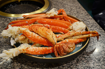 Alaskan crab legs. Alaska King Crab.