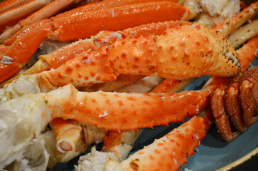Alaskan crab legs. Alaska King Crab.