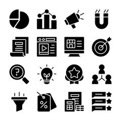 Marketing Icons Glyph Style for Any Purpose