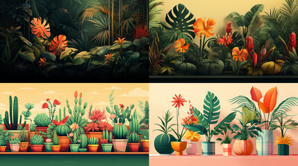 collage of flowers