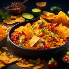 Zesty Salsa Over Nachos - Burst of Flavor and Freshness