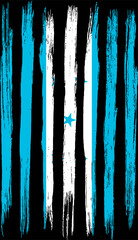 Honduras flag with brush paint textured isolated  on png or transparent background