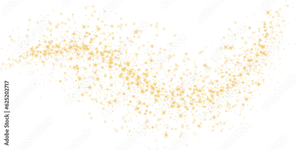 Poster glittering vector dust on a transparent background. golden sparkling lights. christmas holiday glow 