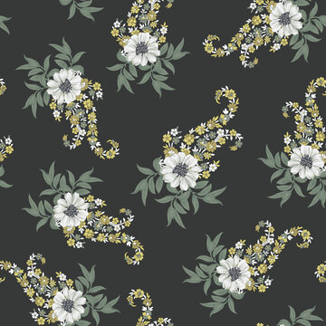 seamless vector flower design pattern on background © Parth Patel