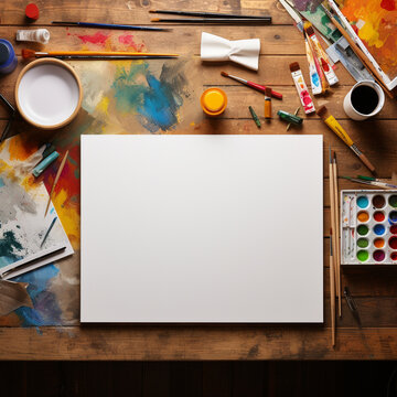 Art Painting Supplies Stock Photo - Download Image Now - Artist's