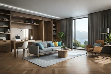 living room interior generated by AI technology