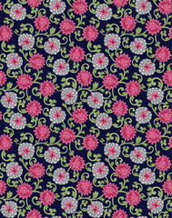 seamless vector flower and cheeks design pattern on background