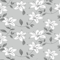 Fototapeta na wymiar seamless vector flower and cheeks design pattern on background