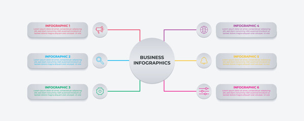Fototapeta na wymiar Business process infographic template. EPS 10 Vector.