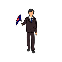 One continuous line drawing of uniform school in Australia with white background. Fashion education design in simple linear style. education design concept vector illustration.