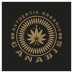 Mariuhana leaf symbol, marijuana or hemp icon, cannabis medical sign