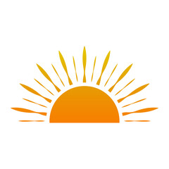 Sunset silhouette illustration