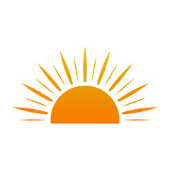 Sunset silhouette illustration