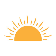 Sunset silhouette illustration