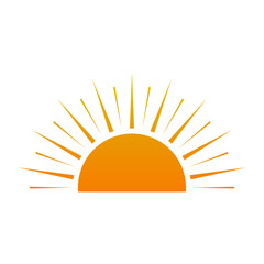 Sunset silhouette illustration