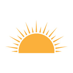 Sunset silhouette illustration