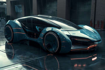 Obraz na płótnie Canvas The Futuristic Car Revolution