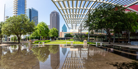 Dallas Performing Arts Center theater building panorama in Texas, United States