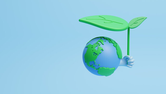 World Ozone Day 16 September concept design with green globe. Global warming and save environment save life and save world concept. Ozone layer protect the green earth concept. 3d render illustration