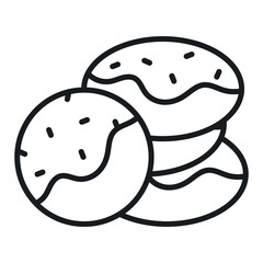 Delicious chocolate cookies in modern design style, easy to use and download