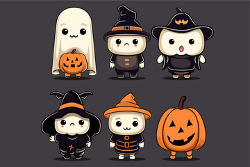 6 Cute Character Halloween festival