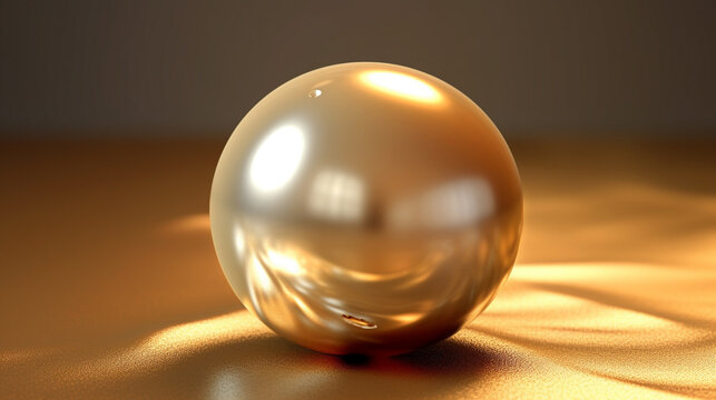 golden egg in a glass sphere HD 8K wallpaper Stock Photographic Image
