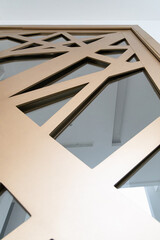 Fototapeta premium Abstract architectural door design with glass