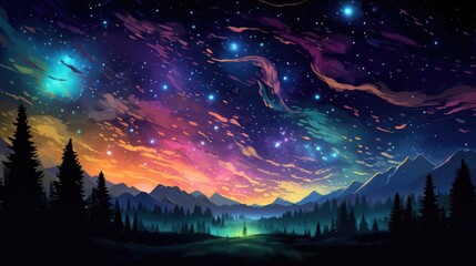 Night sky full of stars