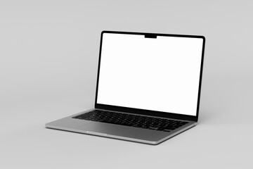 Laptop Air Side view with transparent screen