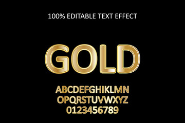 Gold text effect